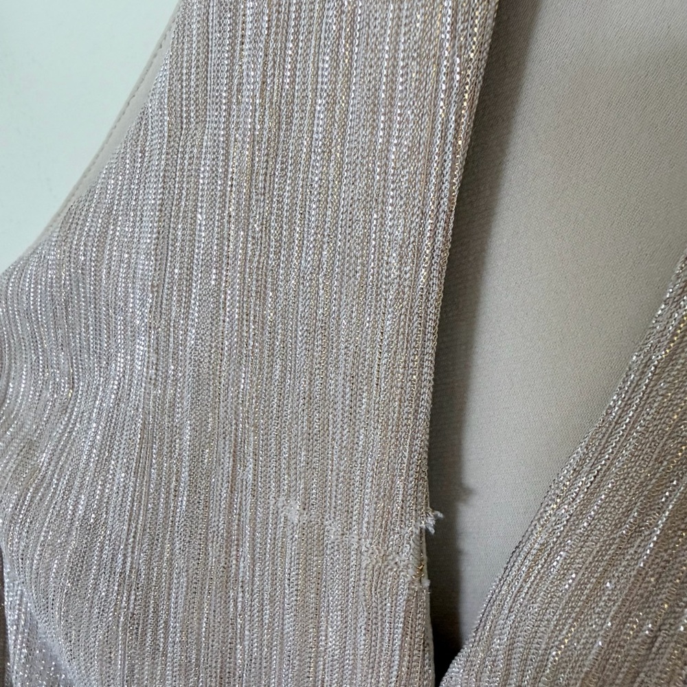 NWT $248 Dress The Population Kienna Metallic One-Shoulder Gown XS READ - Picture 8 of 13